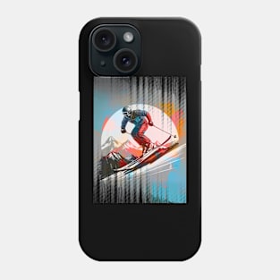 skiing man modern design Phone Case