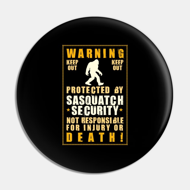 Sasquatch Security Bigfoot Pin by Tesszero