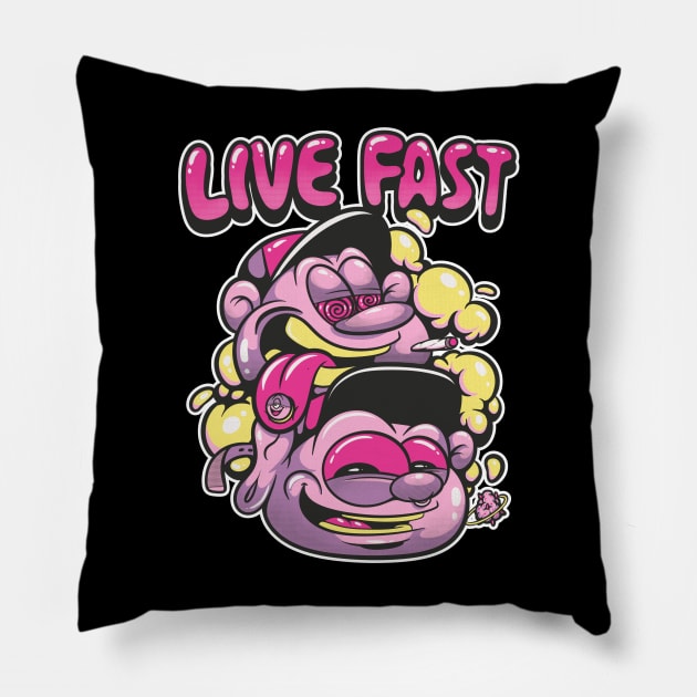 life fast Pillow by Behold Design Supply