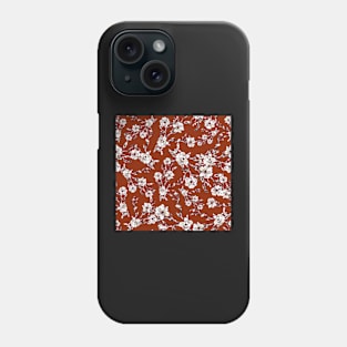 Spring floral bloom Magnolia Ocher background Phone Case