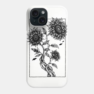 Black Hole Sunflower Phone Case