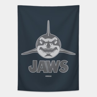 Jaws Face To Face (Sharkskin Gray) Tapestry