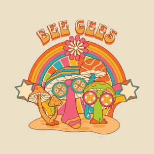 bee mushroom band T-Shirt