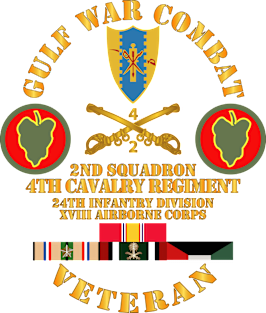 Gulf War Combat Cavalry Vet w  2nd Squadron - 4th Cav - 24th ID - XVIII ABN Corps Magnet