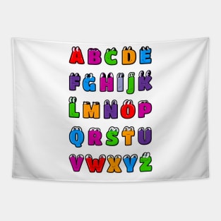 Kawaii Alphabet Letters ABC Tapestry