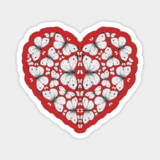 Lispe Butterfly Heart Magnet