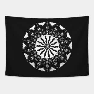 Spooky Halloween Mandala Tapestry