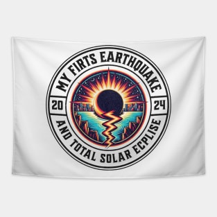 My first Earthquake and Total Solar Eclipse Tapestry