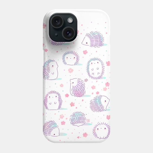 Spring Hedgehog Pattern Phone Case by Freeminds