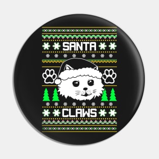 Santa Claws Ugly Christmas Sweater Pin