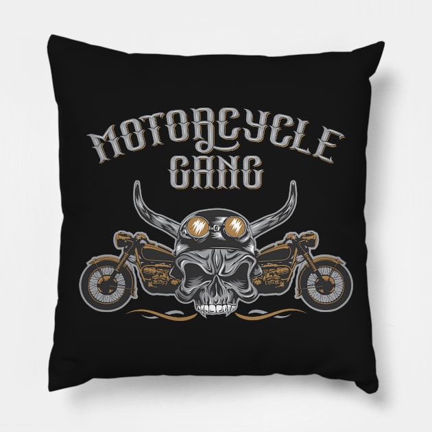 Motorcycle Gang Pillow by teespot