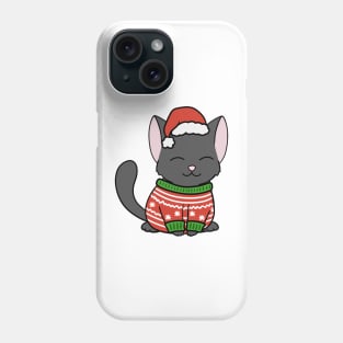 Christmas Sweater Black Cat Phone Case