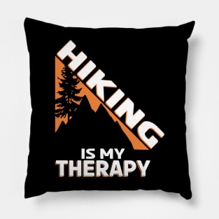 Hiking Is My Therapy Pillow