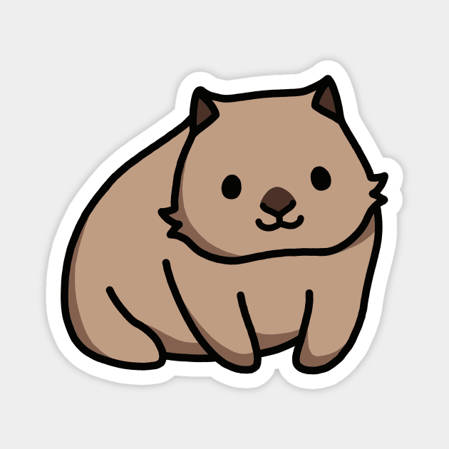 Wombat Magnet by littlemandyart