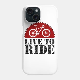 Live to ride Bycicle into a pinion sun art. Phone Case