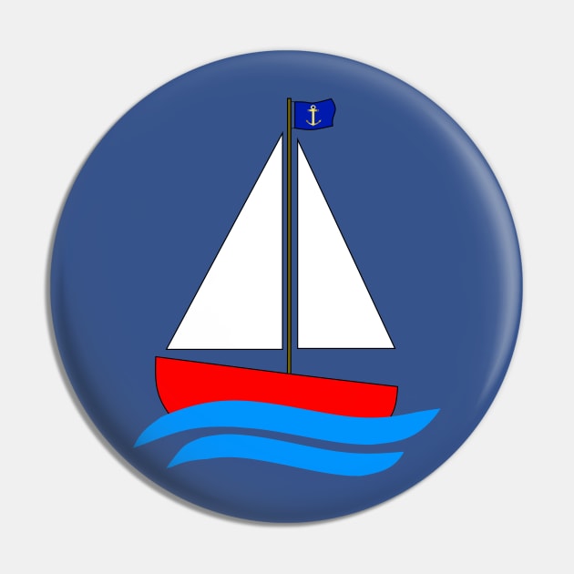 Sailboat Pin by SartorisArt1