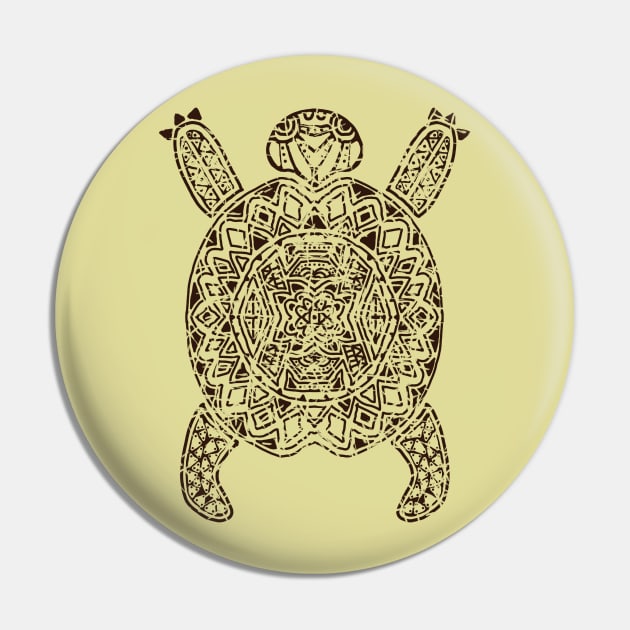 Hawaiian Traditional Sea Turtle Pin by Mewzeek_T