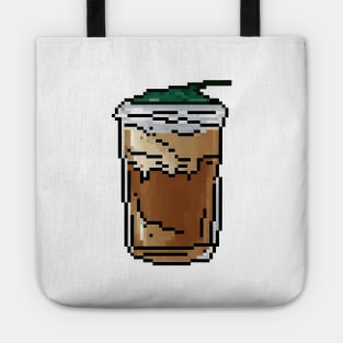 Ice Coffee Pixel Art Vintage Retro Established Tote