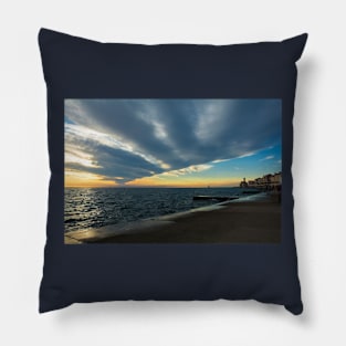 Sunset on Piran Coast, Slovenia Pillow