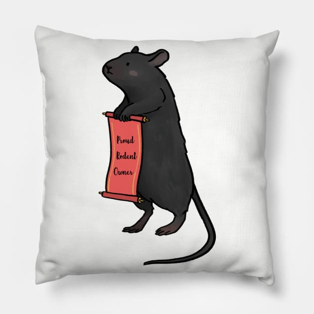 Proud rodent owner Pillow by ballooonfish