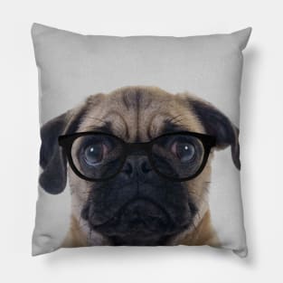 Geek Pug - Print / Home Decor / Wall Art / Poster / Gift / Birthday / Pug Lover Gift / Animal print Canvas Print Pillow