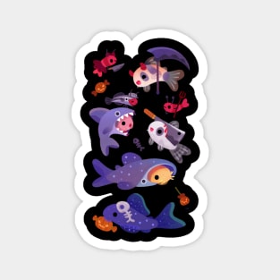 Spooky Cory cats Magnet