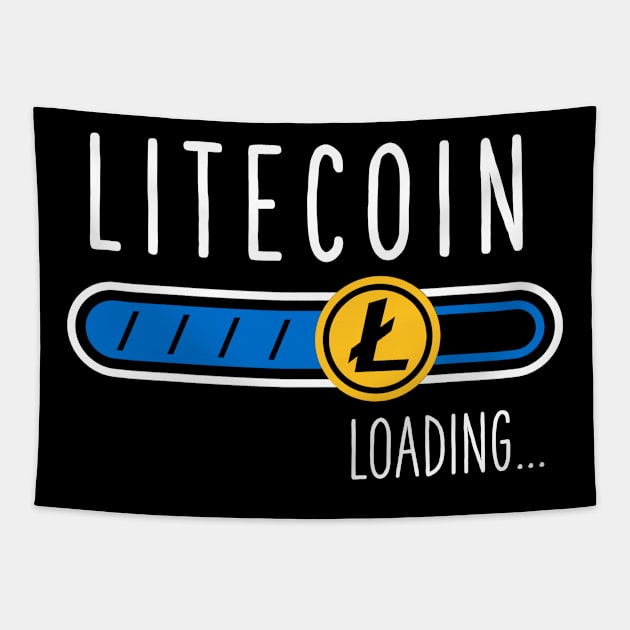 Litecoin LTC Is Loading Crypto Geek Hodl Moon BTC Tapestry by cranko