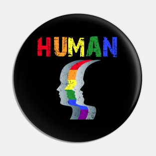 Human LGBT Pride Month Pin