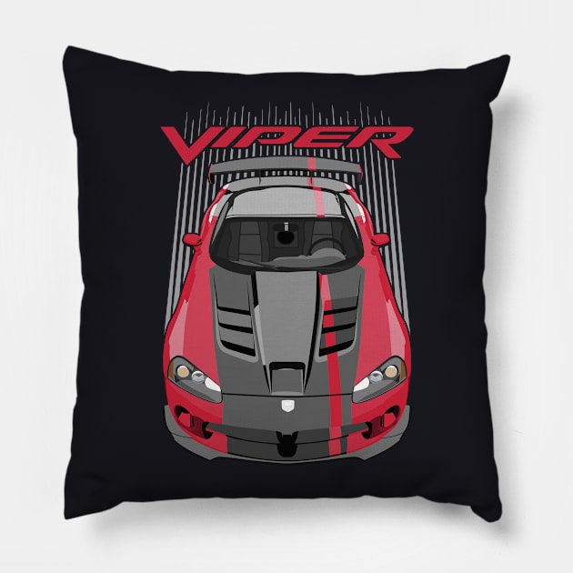 Viper ACR-metalic red Pillow by V8social