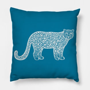 Snow Leopard - detailed big cat lovers animal design Pillow