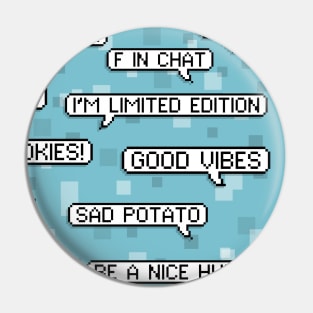 Pixelated Word Bubble Pixel Chat Pin