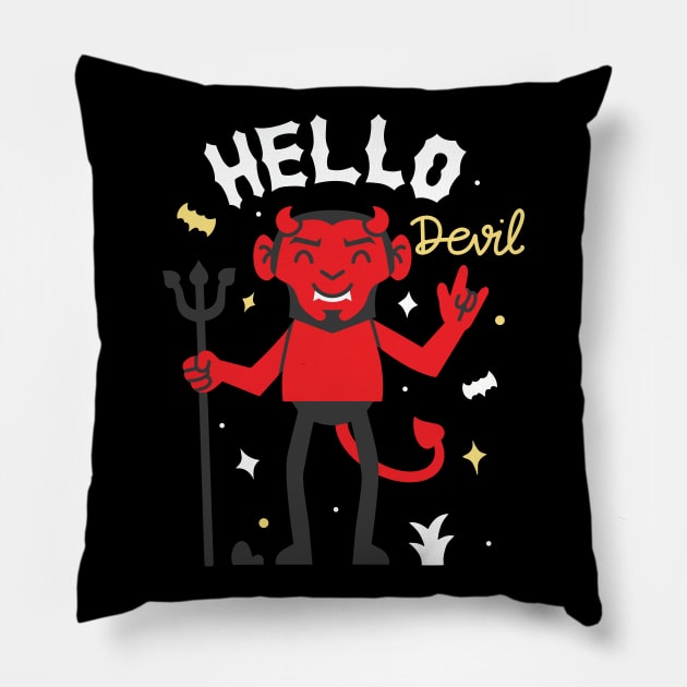Cute devil Pillow by bayucesh