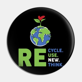 Recycle Reuse Renew Rethink For Earth's Day 2023 Pin