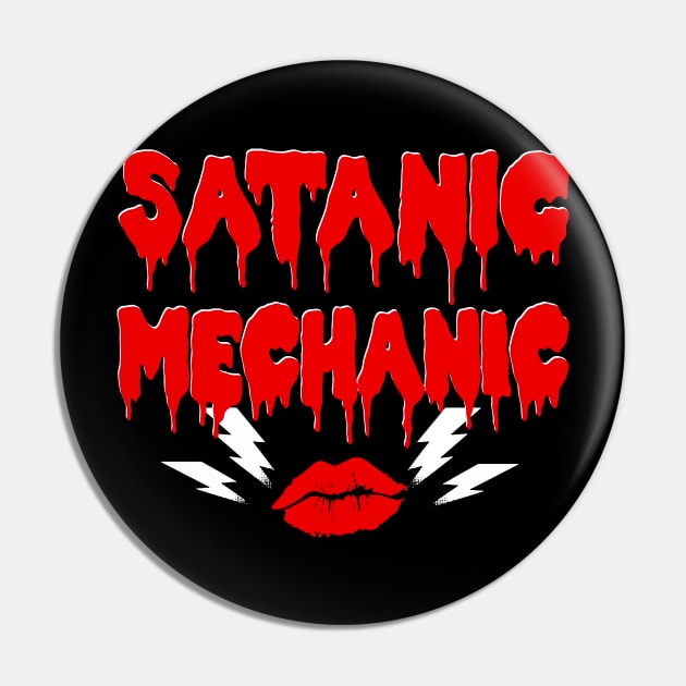 Satanic Mechanic Pin by Blackhearttees