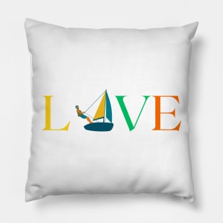 Love Sailing Boat Pillow