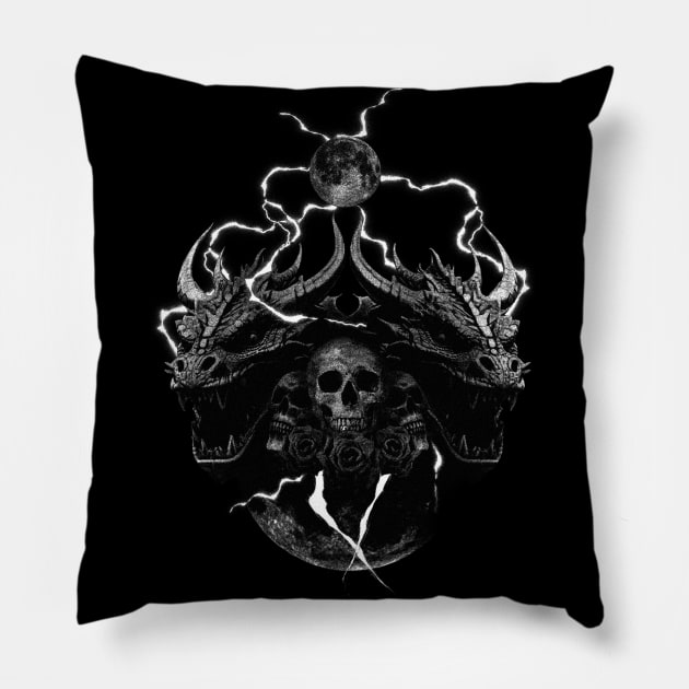 Twin Dragon Pillow by Mrz Project