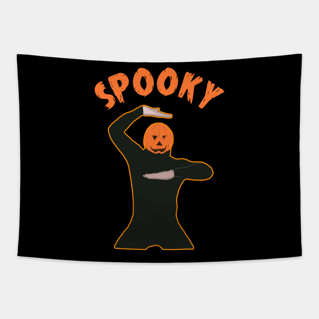 The Spooky Spooktober Pumpkin Dance Meme Tapestry by Barnyardy