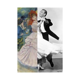 Dance at Bougival. by Pierre-Auguste Renoir and Fred Astaire T-Shirt