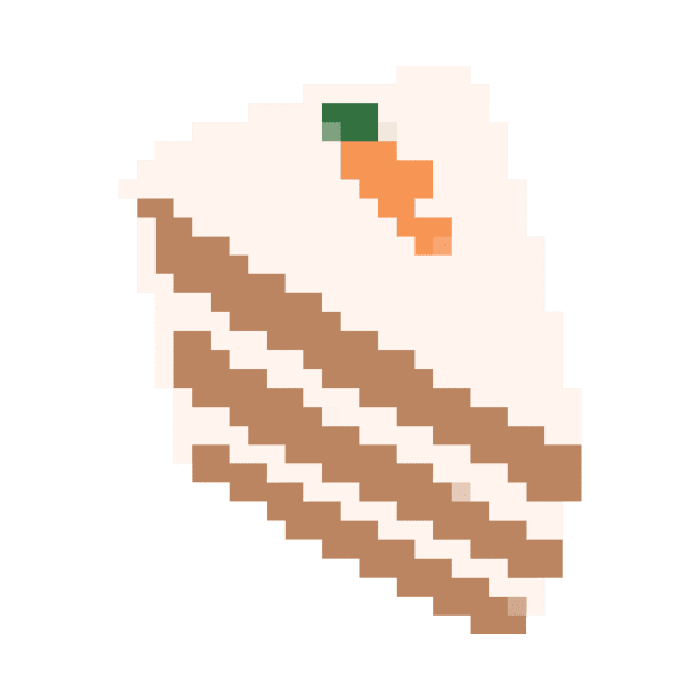 Carrot Cake Pixel Art by christinegames