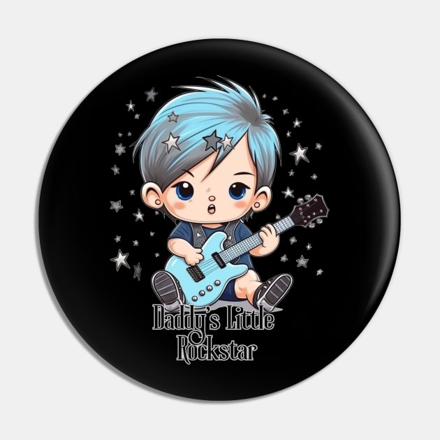 Daddy's Little Rockstar, Baby Boy, Rock 'n Roll Pin by FrenArt