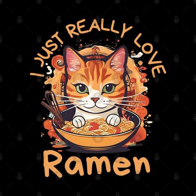 Ramen Cat Anime  Kawaii Clothes Otaku Clothing Manga by click2print