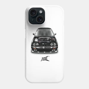 bmw 316is engine bay black Phone Case