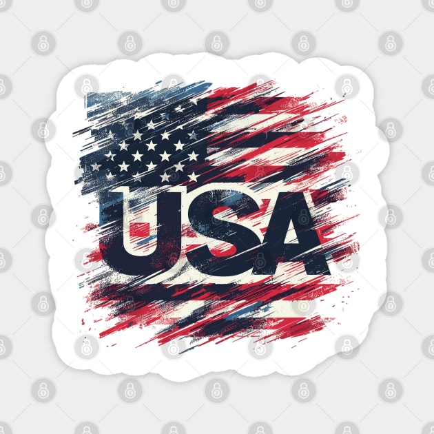 Usa Flag Magnet by Vehicles-Art