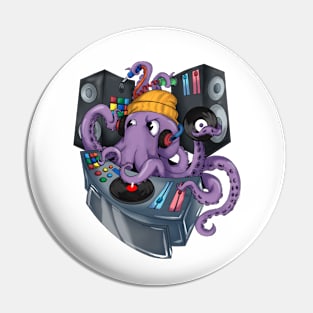 DJ OCTOPUS Pin