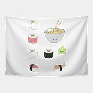 Kawaii Sushi Pack Attack Tapestry