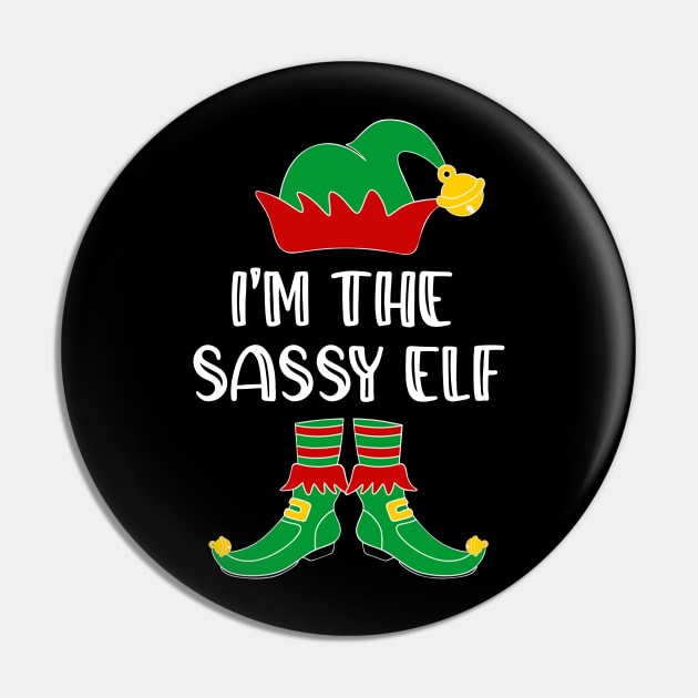 I'm The Sassy Elf Matching Family Group Christmas Pin by SloanCainm9cmi