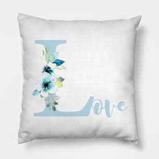 Blue Love illustration Pillow