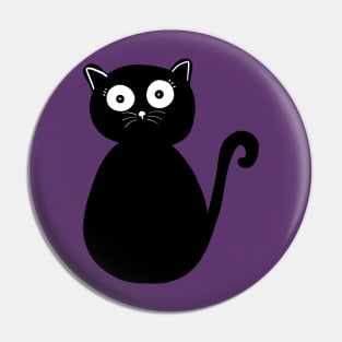 Cute black cat Pin