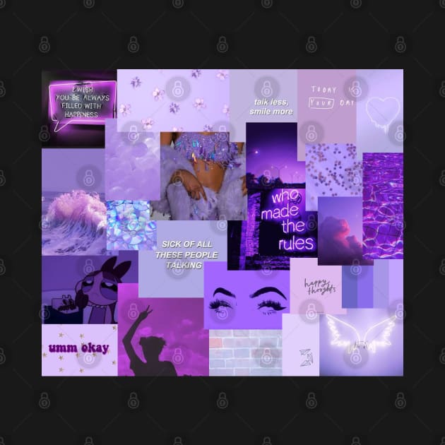 purple aesthetic collage by morgananjos