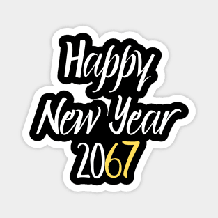 Happy New Year 2067 Magnet